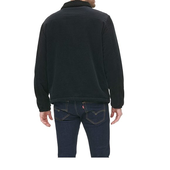 NWT Levi's Men's Corduroy Sherpa Trucker Jacket Black Size X-Large $180 2D113 - Picture 3 of 5